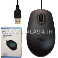 ماوس سیمی DELL MS111 / کلیک مقاوم با دقت بالا در ضرب مداوم / غلتک روان و نرم / درگاه USB